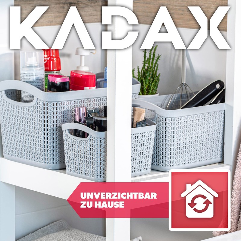 KADAX Plastic Storage Basket Storage Box Basket for Storage Bathroom