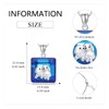 Vadmans 925 Sterling Silver Dog Necklace Square Crystal Pendant Necklace