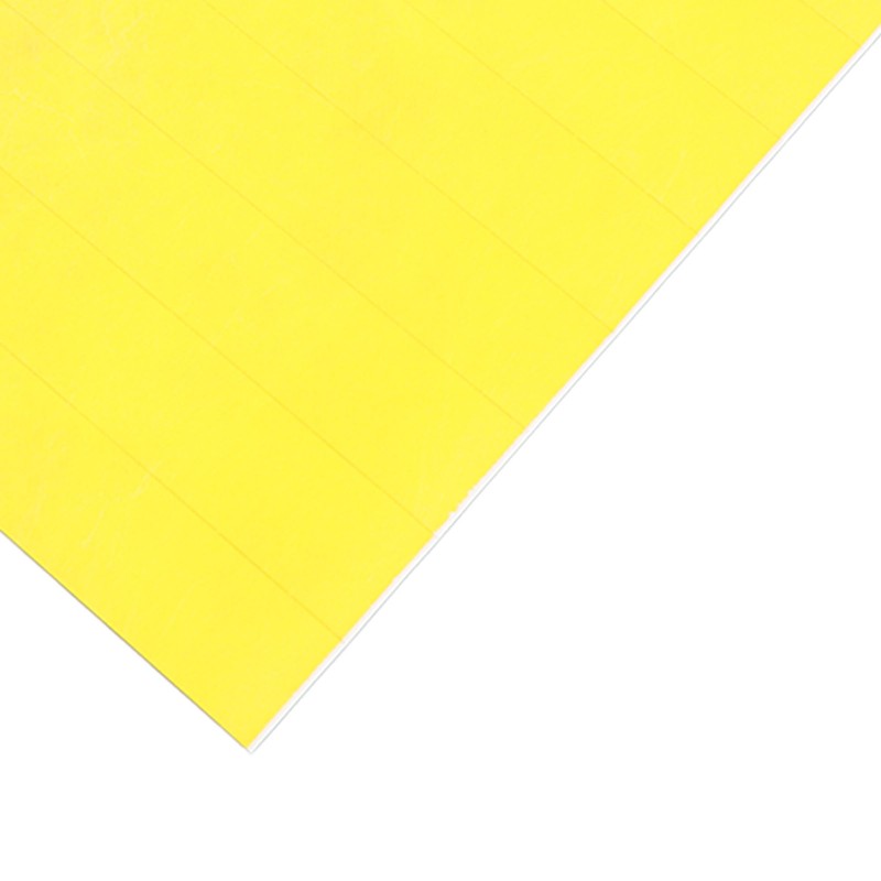 500PCS Paper Wristband Yellow Bracelets Disposable Waterproof Tear Resistant Paper