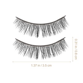 OSALADI 5 Pares Pestañas Postizas Cortas Mujeres Pestañas Postizas Medias Pestañas Aspecto Natural Suministro De Maquillaje Pestañas De Anime Pegamento Perder Constituir Fibra Química
