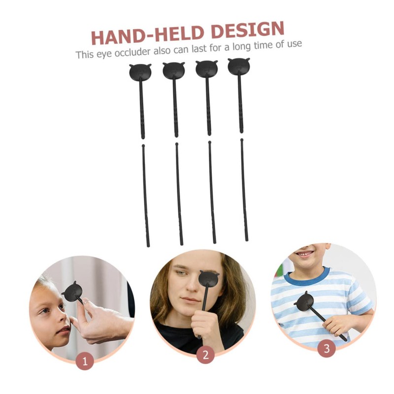 SAFIGLE 4 Sets Handheld Eye Occluder Vision Testing Tools Durable