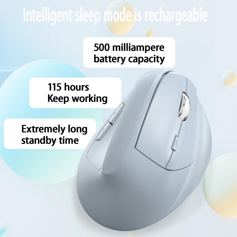 MODIDSTU Ergonomic Vertical Mouse Wireless, Rechargeable Ergo Mouse for Carpal