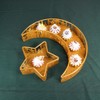 Ramadan Iron Tray Moon Star Shaped Eid Mubarak Dessert Tray