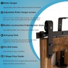 CCJH 5.5FT Ceiling Mount Sliding Barn Door Hardware Kit Low