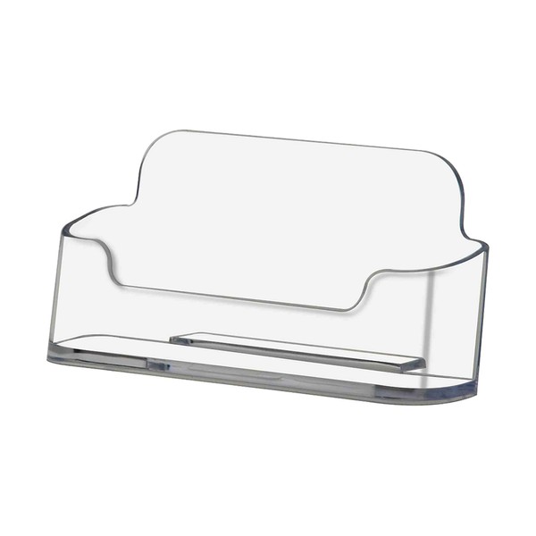 Marketing Holders Business Card Display Stand Spinning Space Saver (Clear,