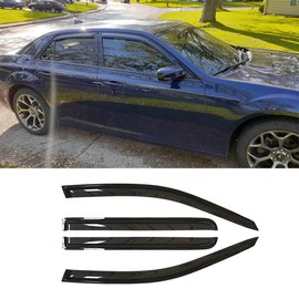VICOJETOR Rainproof Side Window Wind Deflectors for 2011-2023 Chrysler 300, Tape-on Sun Rain Guard Sets,Nice Looking Window Visors for Cars,Vent Deflector for 11-23 Chrysler 300 94432