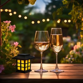 Liiisi 6 Pack Solar Lights for Patio, Garden, Villa, Home and Lawn - Outdoor Decorative Lighting, Solar Energy, Weatherproof, Cozy and Charming Atmosphere (6)