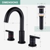 Faustina Black Bathroom Faucets,8 Inch Widespread Bathroom Faucet for Sink