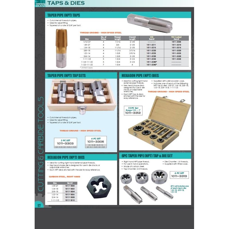 HHIP 1016-1026 8-32 (13/16 OD) Adjustable Round Split Die
