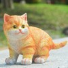 Outdoor Garden Decor Cat Statues Kitten Ornaments Gardening Decorations Gardening