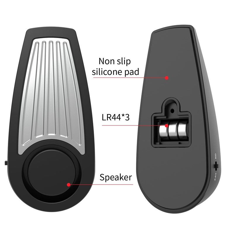 Lancoon 3 Pack Door Stop Alarm for House Bedroom Hotel