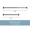 TYRON 2 Pack Screwed Sash Curtain Rod Adjustable 12-18 Inch,