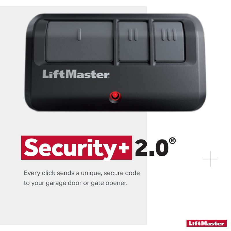 LiftMaster 893Max Security+ 2.0 3-Button Gate Operator Remote Control with
