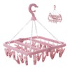Rainfordhoma Clothes Drying Rack with 32 Clips, Foldable Hanging Rack,