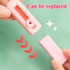 M&G 4+1 Pack Rubber Pink Erasers Sliding Retractable Eraser, Soft