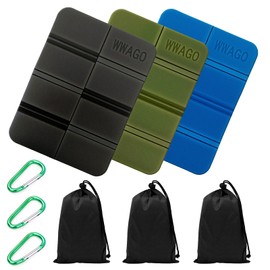 VOPIWOZ Pack of 3 Outdoor Cushions, Weatherproof, Thermal Seat Cushion, Foldable, Portable with Carry Bag, Foam Seat Pads, Suitable for Garden Chair Cushions, Stadium, Camping, Outdoor Hiking