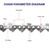 4 Pack 20 Inch Chainsaw Chain .325" Pitch .063'' Gauge