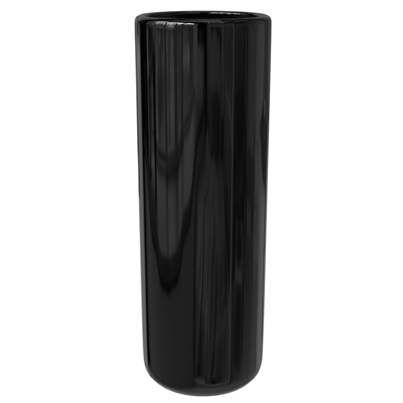 Oriental Furniture 24" Solid Black Porcelain Umbrella Stand