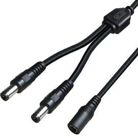 2 Pack DC Power 1 Female to 2 Male 5.5mm x 2.1mm DC Power Supply Splitter Cord for Surveillance Camera Cable Barrel Plug,Y Splitter Adapter Wire,2 Way Y-Cable for CCTV Security Camera,LED Strip Light