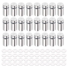 24 Pcs Standoff Fixings, Sign Standoff Screws Wall Mount Advertisement Fixings Bolts,Used for Billboards,Picture Frames,Glass Posters and Other Signs Display(12x25mm)