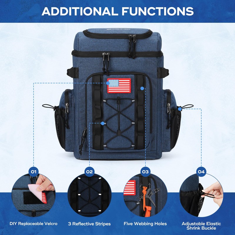 Maelstrom Backpack Cooler,Soft Lightweight Leakproof Cooler Backpack,35 Can Insulated Cooler