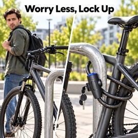 Bicycle Bike Lock Anti-Theft Steel Cable – Portable Security Lock for MTB, Road Bikes, Motorcycles, E-Bikes, Scooters and Helmets
