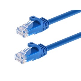 Monoprice Cat6 Ethernet Patch Cable - Snagless RJ45, 24AWG Stranded Pure Bare Copper Wire, 550Mhz, UTP, 7 Feet, Blue - Flexboot Series (1 Pack)
