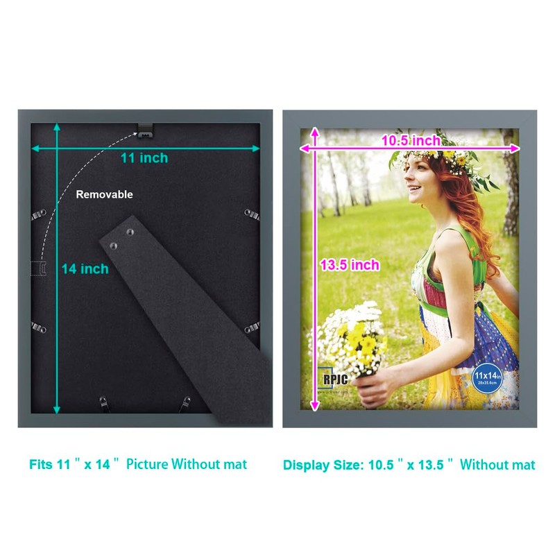 RPJC 11x14 inch Picture Frame Made of Solid Wood and