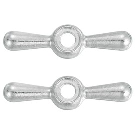 sourcing map 01-5095 Hose Bib Tee Handle,2Pcs Metal Outside Hose Bib Handle Replacement,16 Point Broach Outside Faucet Hose Sillcock Tee Handle (Silver)