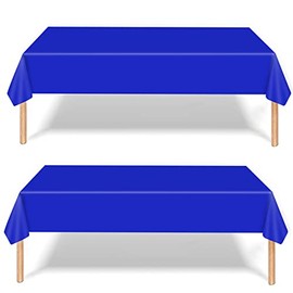 2Pcs 137*274cm Navy Blue Party Tablecloth Decorations for Boys Birthday,Disposable Party Table Cloth Party Table Covers Dining Tablecover for Indoor or Outdoor Kid Boy Girl Birthday Picnic Party