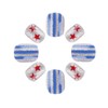 4th of July Press on Nails Short Square Fake Nails