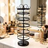 SNBBGT 6 Tier Metal Rotating Earring Holder Organizer,Adjustable Hoop Storage