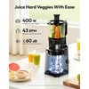 Juicer Machines, EUHOMY 5.8" Wide Feed Chute Cold Press Juicer