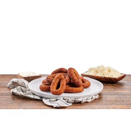 DELE FOOD Mandocas, One Bag 24 oz – Frozen Plantain and Cornmeal Rings Made with a Traditional Venezuelan Recipe – Pre Cooked and Ready to Heat in Oven or Air Fryer – Vegetarian Snack for Any Time