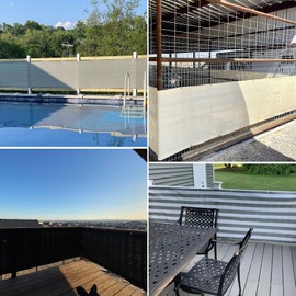 TANG 3' x 127' Black Balcony Privacy Screen Fence 200GSM Deck Fence Outdoor Privacy Cover Weather Resistant for Patio Apartment Deck Porch Backyard Railing Screen