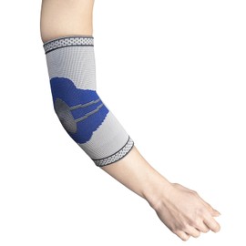 Elastic Elbow Support Compression Sleeve, Silver (Side Stays), Small