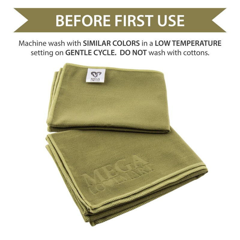 MEGALOVEMART 15" x 24" Suede Microfiber Gym Sport Towel, 2
