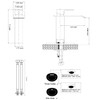 Black Bathroom Faucet Gold Waterfall One Handle 1-3 Hole Lavatory