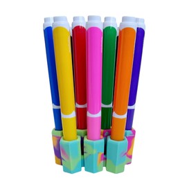 Big Bee, Little Bee - Marker Parker, Holder to Keep Markers Organized, Fits Most Broad and Fine Tip Markers, 100% Silicone, As Seen on Shark Tank, Markers Not Included (Swirl)