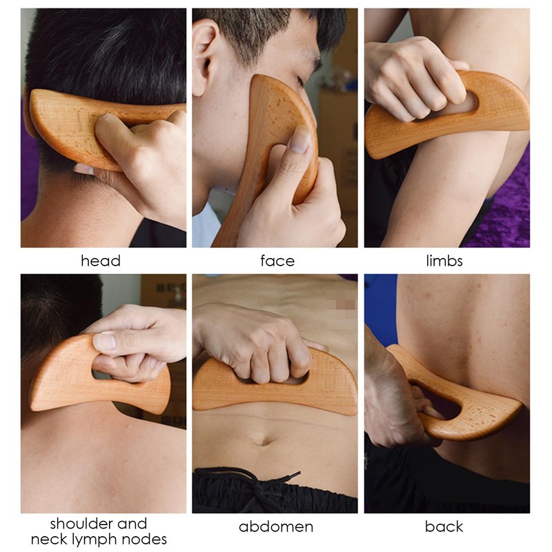 Pack of 2 Wooden Scraper Boards, Body Scraper Blades, Muscle