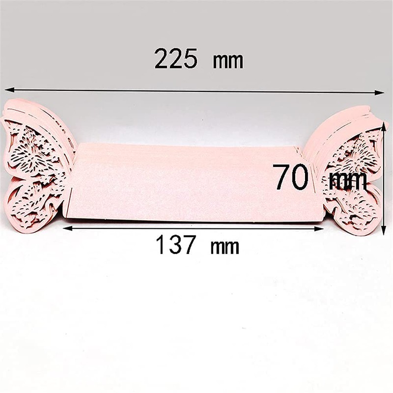 Lavandi 100pcs 3D New Butterfly Paper Napkin Rings Weddings Party