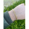 Harlembling 6mm Men's Cuban Miami Link Bracelet Real 18k Gold