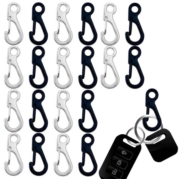 20 PCS Mini Metal Carabiner Clip Small Snap Hooks Paracord