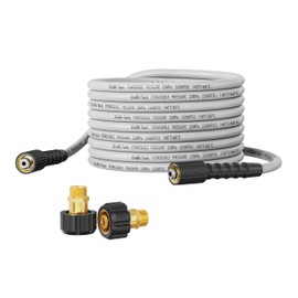 Giraffe Tools Pressure Washer Hose 50FT 1/4", 3200 PSI Power Washer Hose for Replacement, Kink Resistant High Pressure Washing Hose Extension with M22-14mm Fittings, 2 Quick Connectors