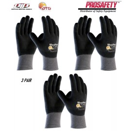 PIP 3 PR. 34-876 MaxiFlex Foam Full Palm Coated Nitrile Grip PROTECTIVE WORK GLOVES - 2XLarge