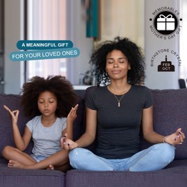 Rose Quartz Crystal Necklace, Gold Necklace for Women, Angel Wing Pendant and Delicate 6MM Ball Beads, Birthstone Gemstone Necklace for Women, February, October Gift of Healing the Mind Necklace