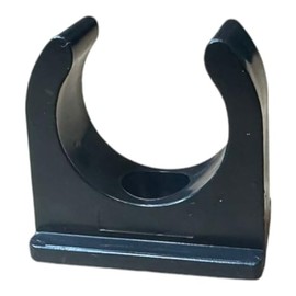20mm Black PVC U Clip Conduit Push in Saddle - Pack of 10