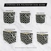 DII Gold Print Collapsible Polyester Storage Bin, 15x16x16, Dots