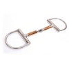 Cavalon Western D-Ring Copper Wrapped Single-Jointed Snaffle Bit
