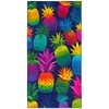 Violetpos Rainbow Pineapple Beach Towel, Extra Large 180x90 cm 250GSM